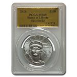 2016 1 oz American Platinum Eagle MS-69 PCGS (FS Gold Foil Label)