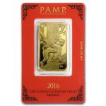 2016 1 oz Gold Bar - PAMP Suisse Year of the Monkey (In Assay)