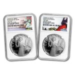 2016 2-Coin Silver American Liberty Medal Prf Set PR-70 NGC (ER)