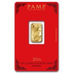 2016 5 gram Gold Bar - PAMP Suisse Year of the Monkey (In Assay)