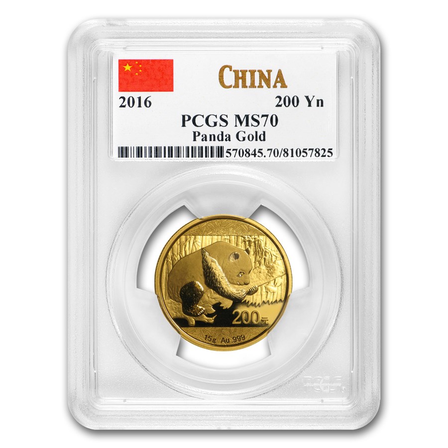 2016 China 15 gram Gold Panda MS-70 PCGS