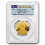 2016 Cook Isl. 1/4 oz Au Pope Francis 80th Birthday PR-69 PCGS-FS