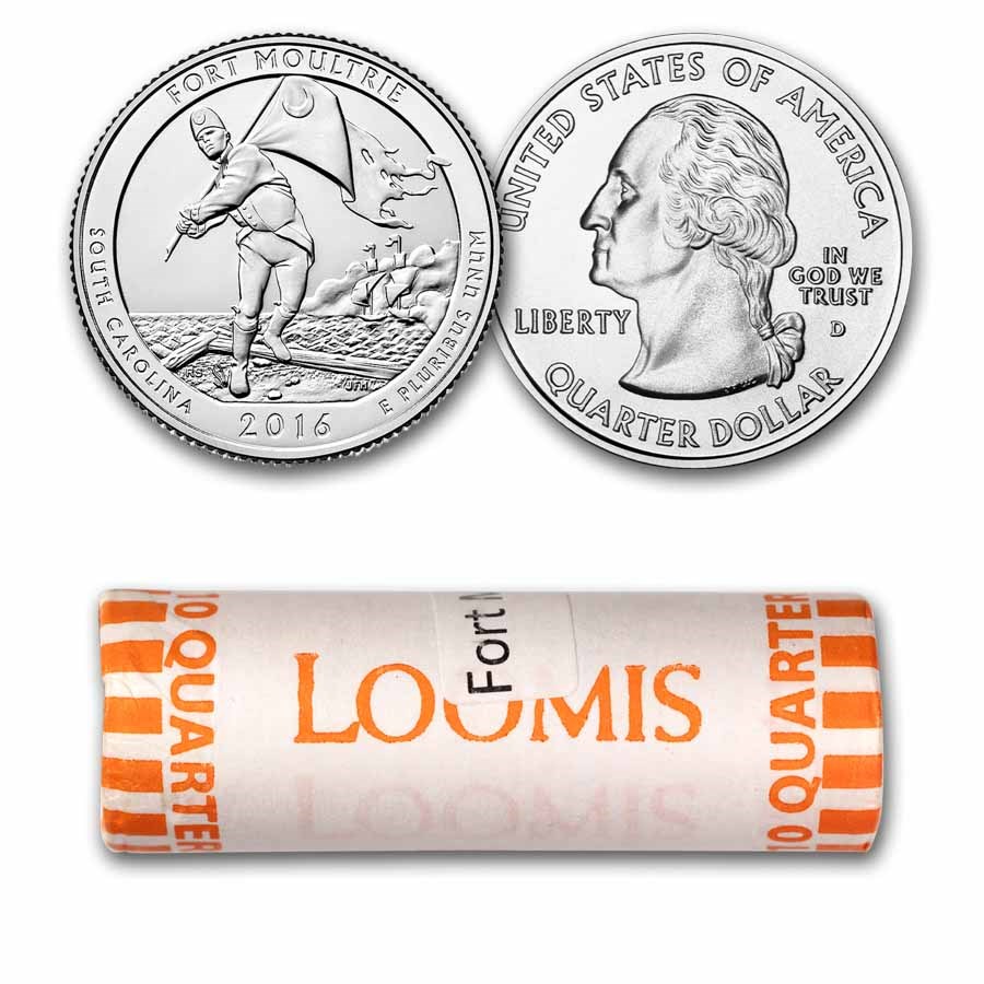2016-D ATB Quarter Fort Moultrie Nat'l Monument BU 40-Coin Roll