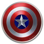 2016 Fiji 2 oz Proof Silver Domed "Captain America" Shield