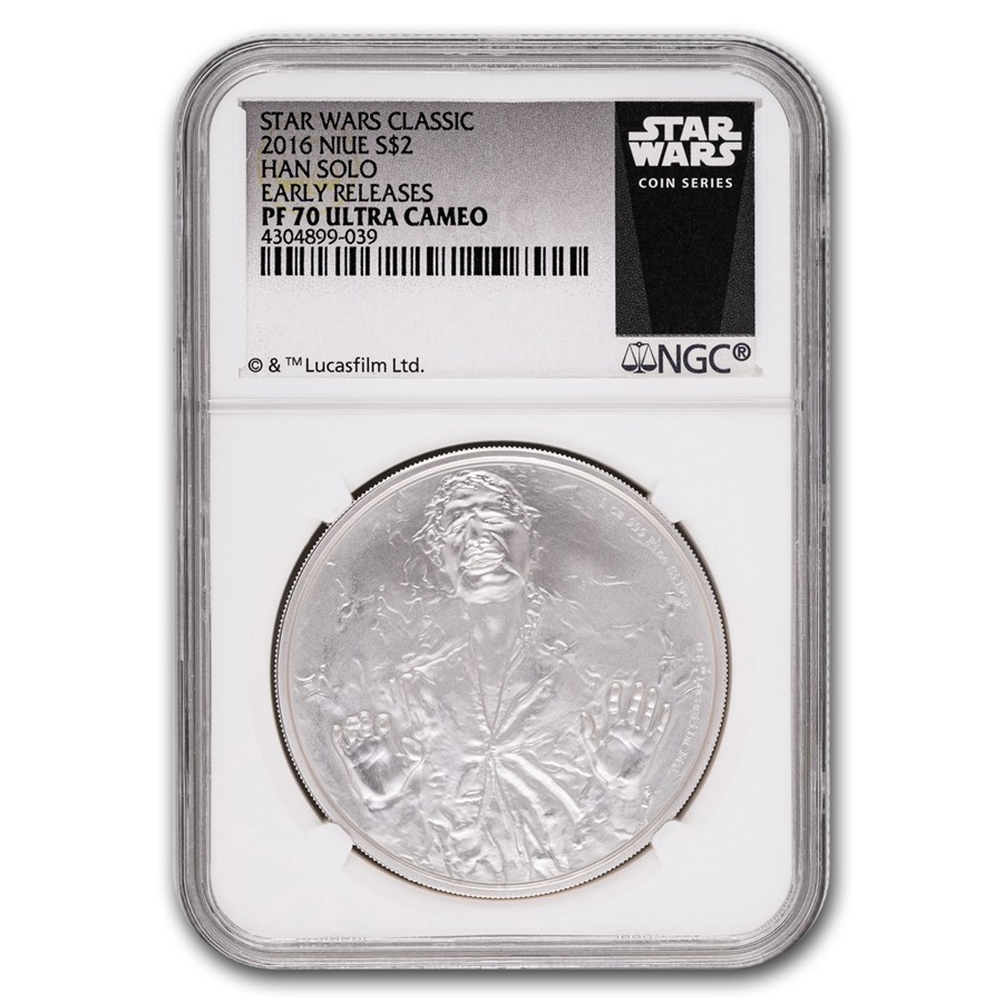 2016 Niue 1 oz Silver $2 Star Wars Han Solo PF-70 UCAM NGC