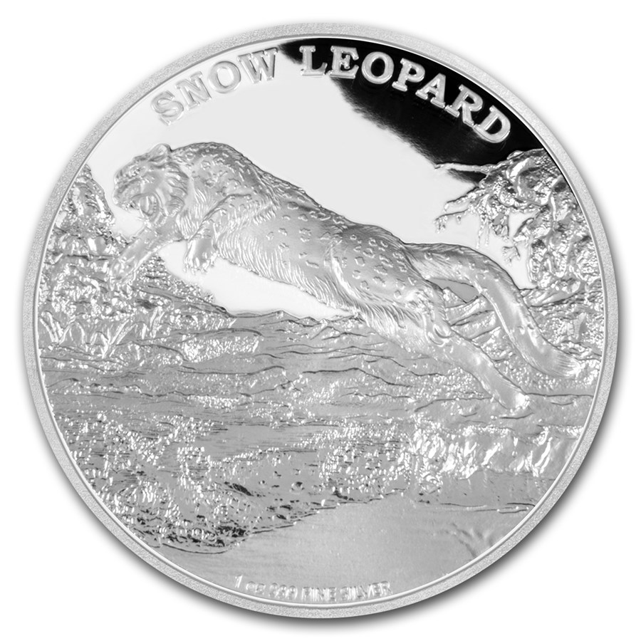 2016 Niue 1 oz Silver Endangered Species Snow Leopard