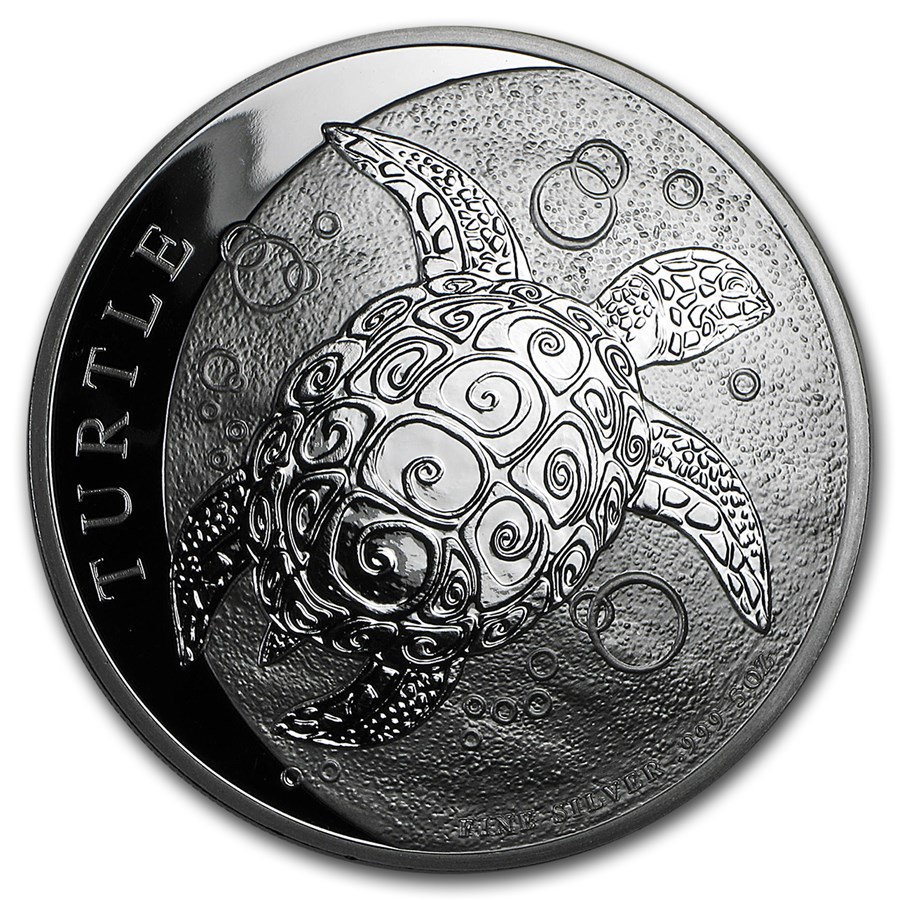 2016 Niue 5 oz Silver $10 Hawksbill Turtle BU