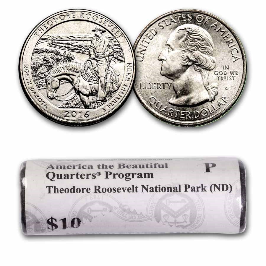2016-P ATB Quarter Theodore Roosevelt National Park 40-Coin Roll