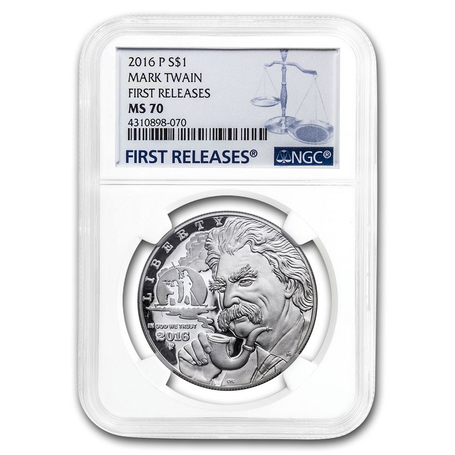 2016-P Mark Twain $1 Silver Commem MS-70 NGC