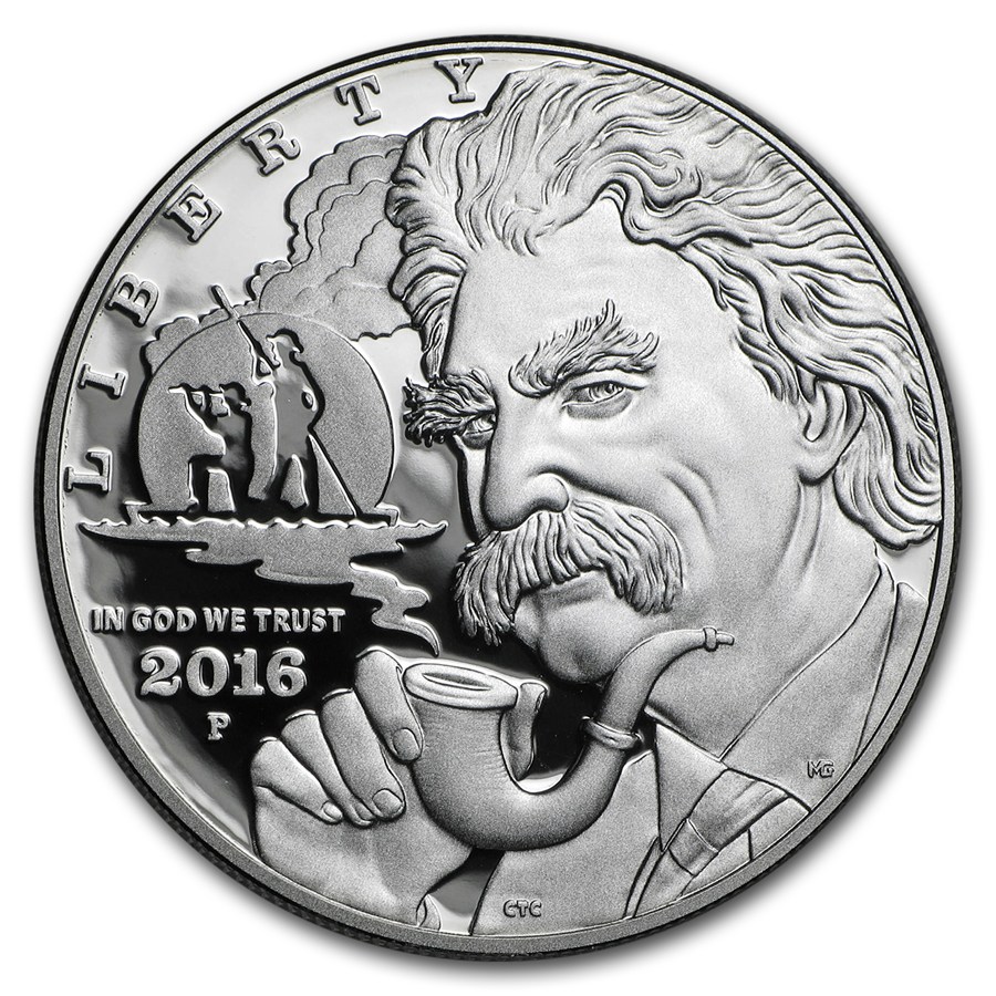 2016-P Mark Twain $1 Silver Commem Proof (w/Box & COA)