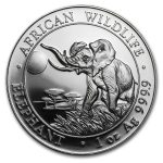 2016 Somalia 1 oz Silver Elephant BU
