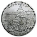 2016 Tokelau 1 oz Silver $5 Hakula Sailfish (Abrasions)
