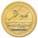 2016 Tuvalu 1 oz Gold Pearl Harbor BU (No COA)
