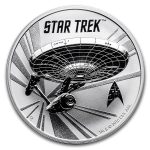 2016 Tuvalu 1 oz Silver Star Trek: Original U.S.S. Enterprise BU