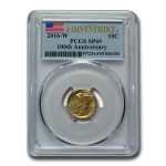 2016-W 1/10 oz Gold Mercury Dime SP-69 PCGS (FS)
