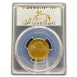 2016-W 1/4 oz Gold Standing Liberty Quarter SP-69 PCGS (FS)