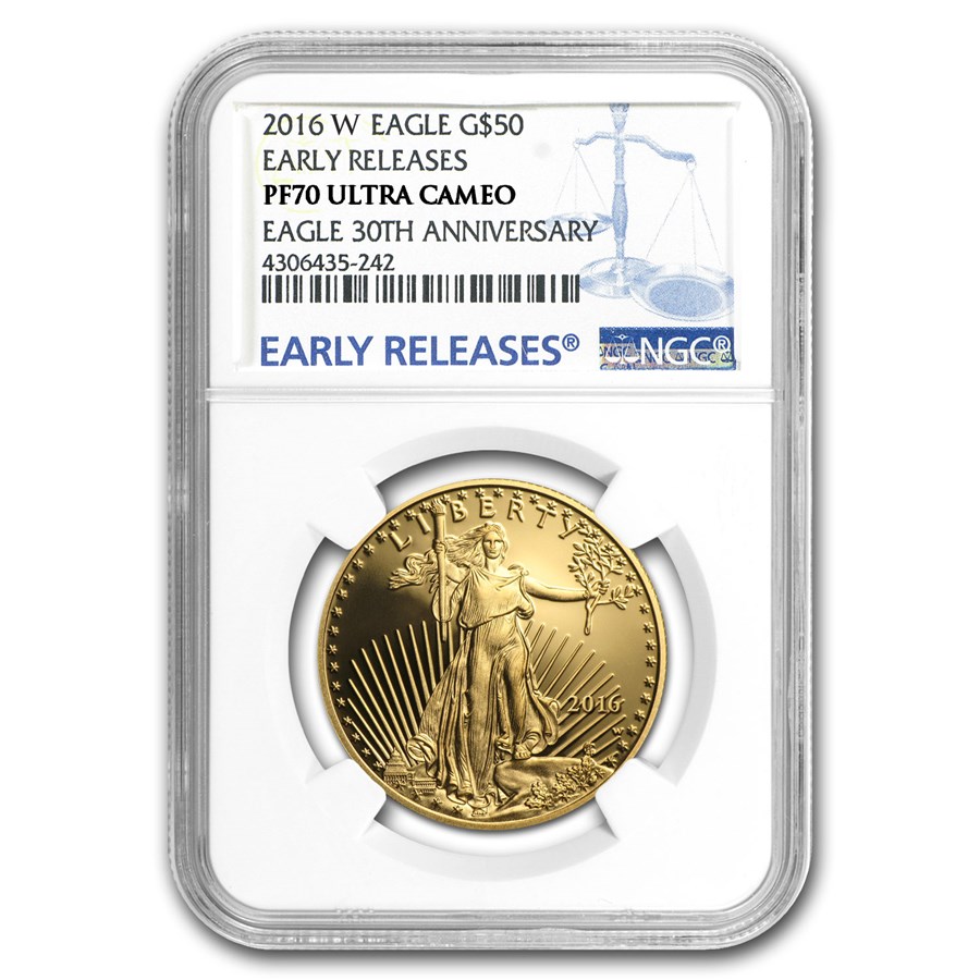 2016-W 4-Coin Proof American Gold Eagle Set PF-70 NGC (ER)