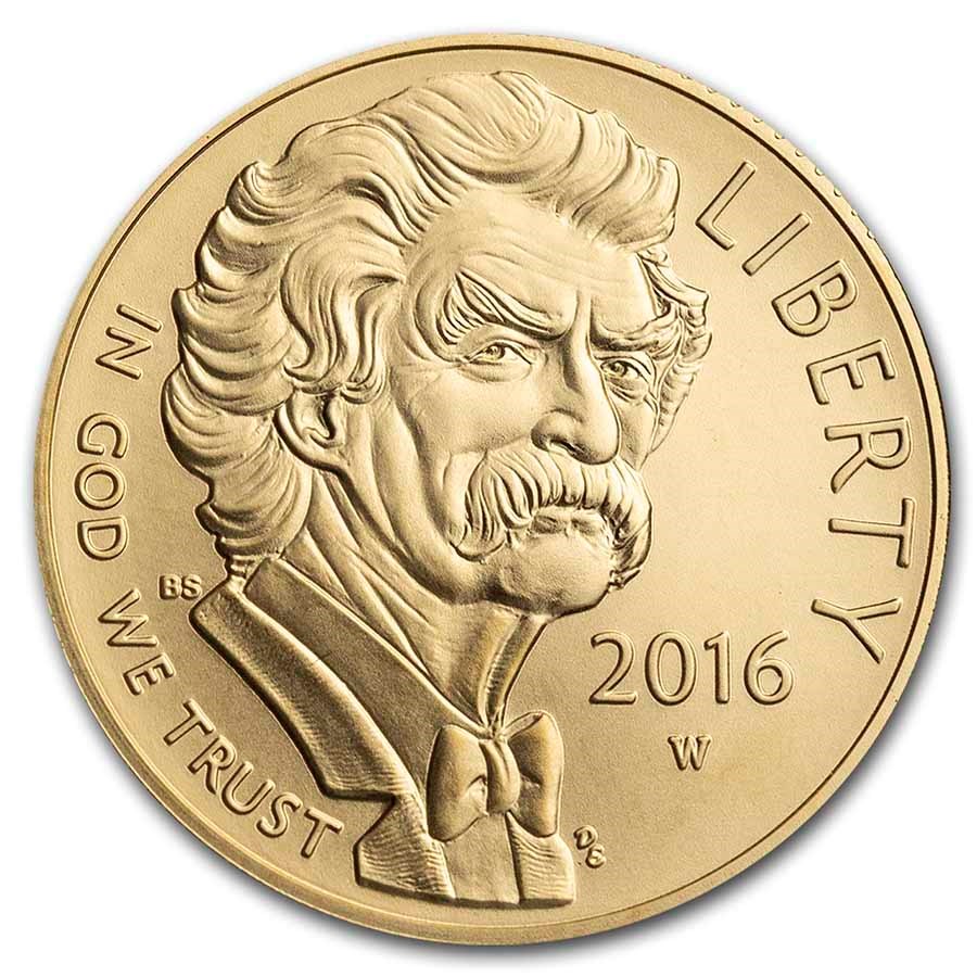 2016-W Gold $5 Commem Mark Twain BU (Capsule Only)