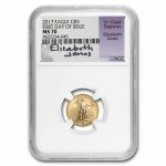 2017 1/10 oz American Gold Eagle MS-70 NGC (FDI, Jones)