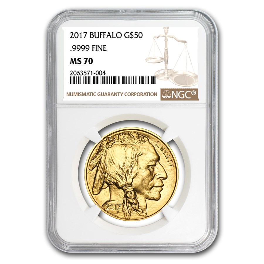 2017 1 oz Gold Buffalo MS-70 NGC