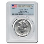2017 1 oz Palladium Eagle MS-70 PCGS (First Day of Issue)