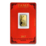 2017 5 gram Gold Bar - PAMP Suisse Year of the Rooster (In Assay)
