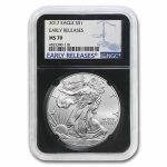 2017 American Silver Eagle MS-70 NGC (ER, Black Holder)
