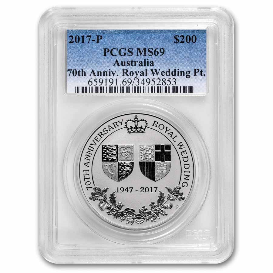 2017 AUS 2 oz Platinum 70th Ann. of the Royal Wedding PR-69 PCGS