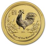 2017 Australia 1/2 oz Gold Lunar Rooster BU