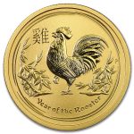 2017 Australia 1 oz Gold Lunar Rooster BU (Series II)