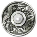 2017 Australia 1 oz Proof Silver Dragon & Pearl (Antiqued)