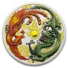 2017 Australia 1 oz Silver Dragon & Phoenix BU - Colored & Gilded