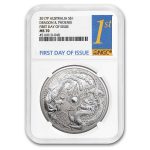 2017 Australia 1 oz Silver Dragon & Phoenix MS-70 NGC FDI