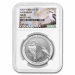 2017 Australia 1 oz Silver Kookaburra MS-70 NGC