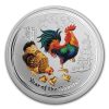 2017 Australia 1 oz Silver Lunar Rooster BU (Colorized)