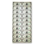 2017 (B-New York) $1.00 FRN CU (Fr#3003-B) 20 Uncut sheet