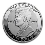 2017 BVI 1 oz Silver John F. Kennedy Reverse Proof