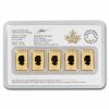 2017 Canada 1/10 oz Gold $25 5-Bar Set (In Assay)