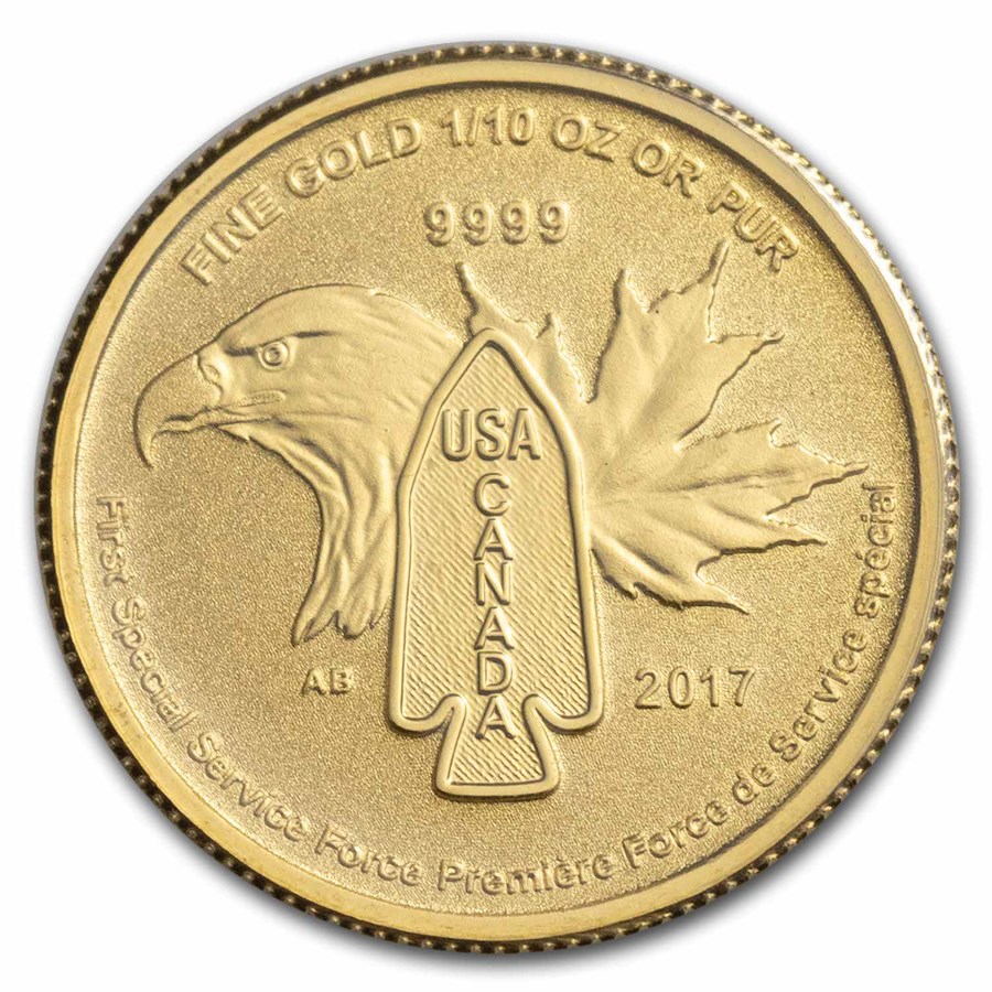 2017 Canada 1/10 oz Gold Special Forces BU