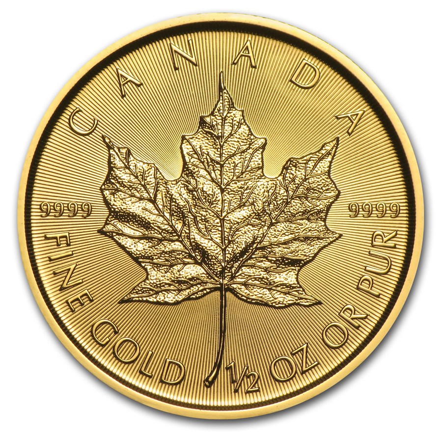2017 Canada 1/2 oz Gold Maple Leaf BU