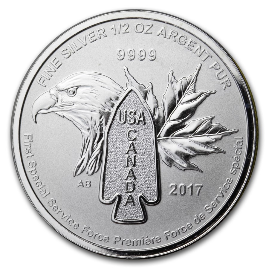 2017 Canada 1/2 oz Silver $2 Devil's Brigade BU