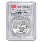 2017 China 30 gram Silver Panda MS-70 PCGS (FirstStrike®)