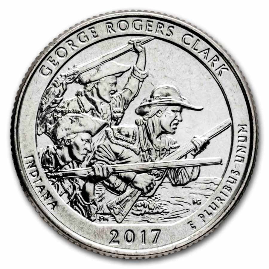 2017-D ATB Quarter George Rogers Clark Park 40-Coin Roll BU