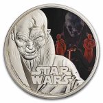 2017 Niue 1 oz Silver $2 Star Wars Snoke Colorized (Coin Only)