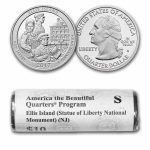 2017-S ATB Quarter Ellis Island Monument 40-Coin Roll Gem Proof