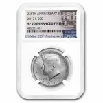 2017-S Kennedy Half Dollar SP-70 NGC Enhanced Finish 225th Anni.