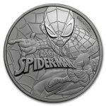 2017 Tuvalu 1 oz Silver $1 Marvel Series SPIDERMAN™ BU