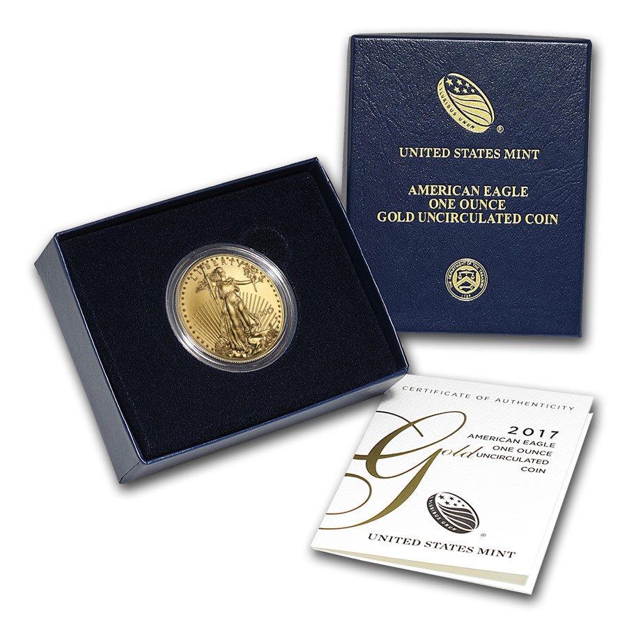 2017-W 1 oz Burnished Gold Eagle (w/Box & COA)