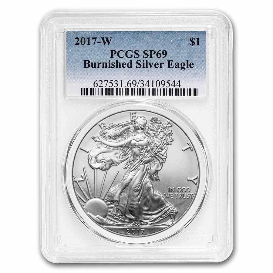 2017-W Burnished American Silver Eagle SP-69 PCGS