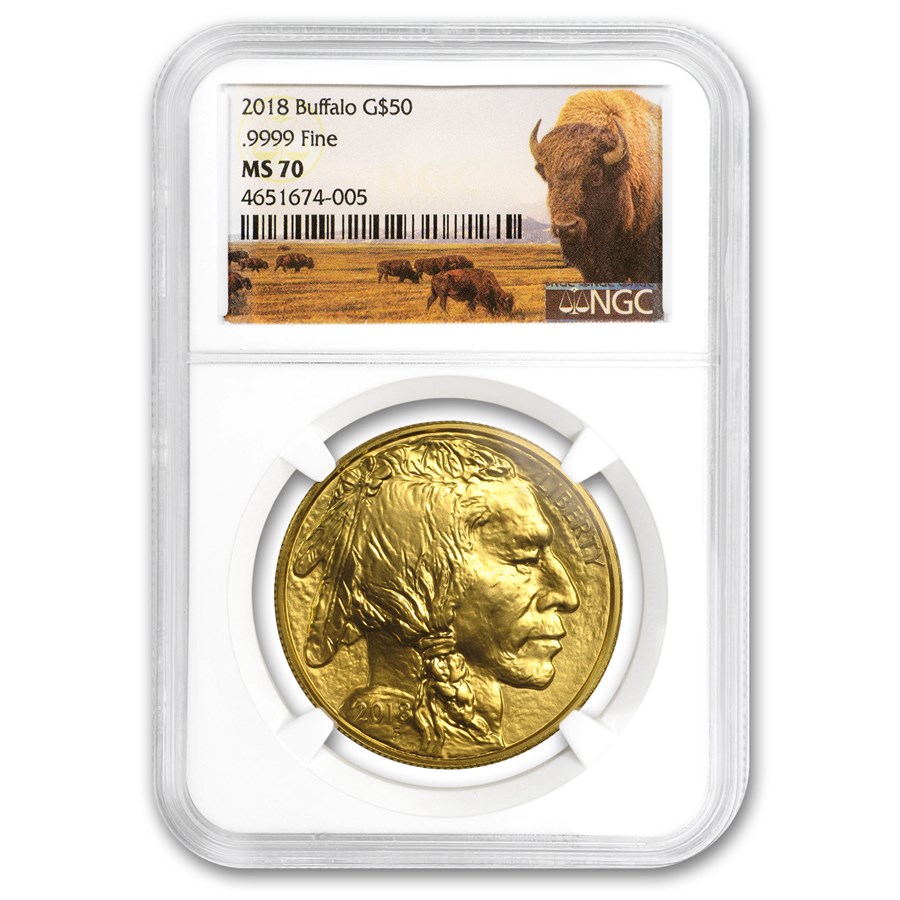 2018 1 oz Gold Buffalo MS-70 NGC